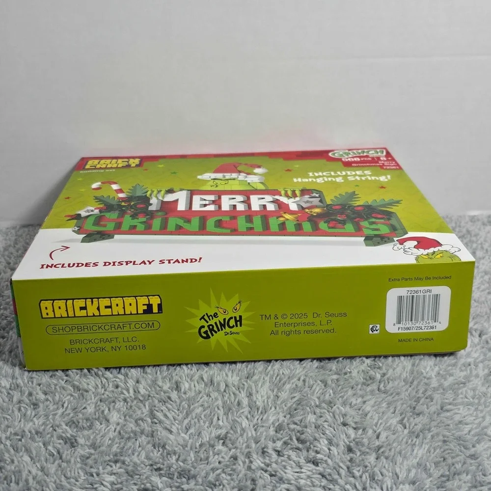 Brickcraft The Grinch Merry Grinchmas Sign Brick Building Kit 568 Pieces Xmas